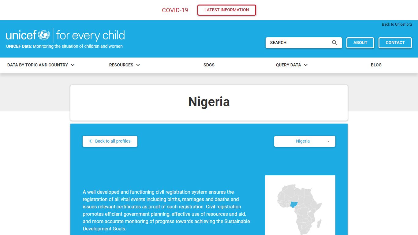 Birth, Marriage and Death Registration in Nigeria - UNICEF DATA