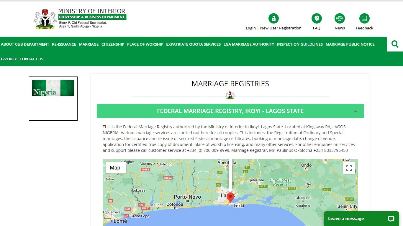 Marriage Registries