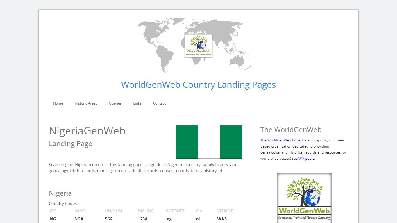 Nigerian Genealogy / NigeriaGenWeb - WorldGenWeb Project