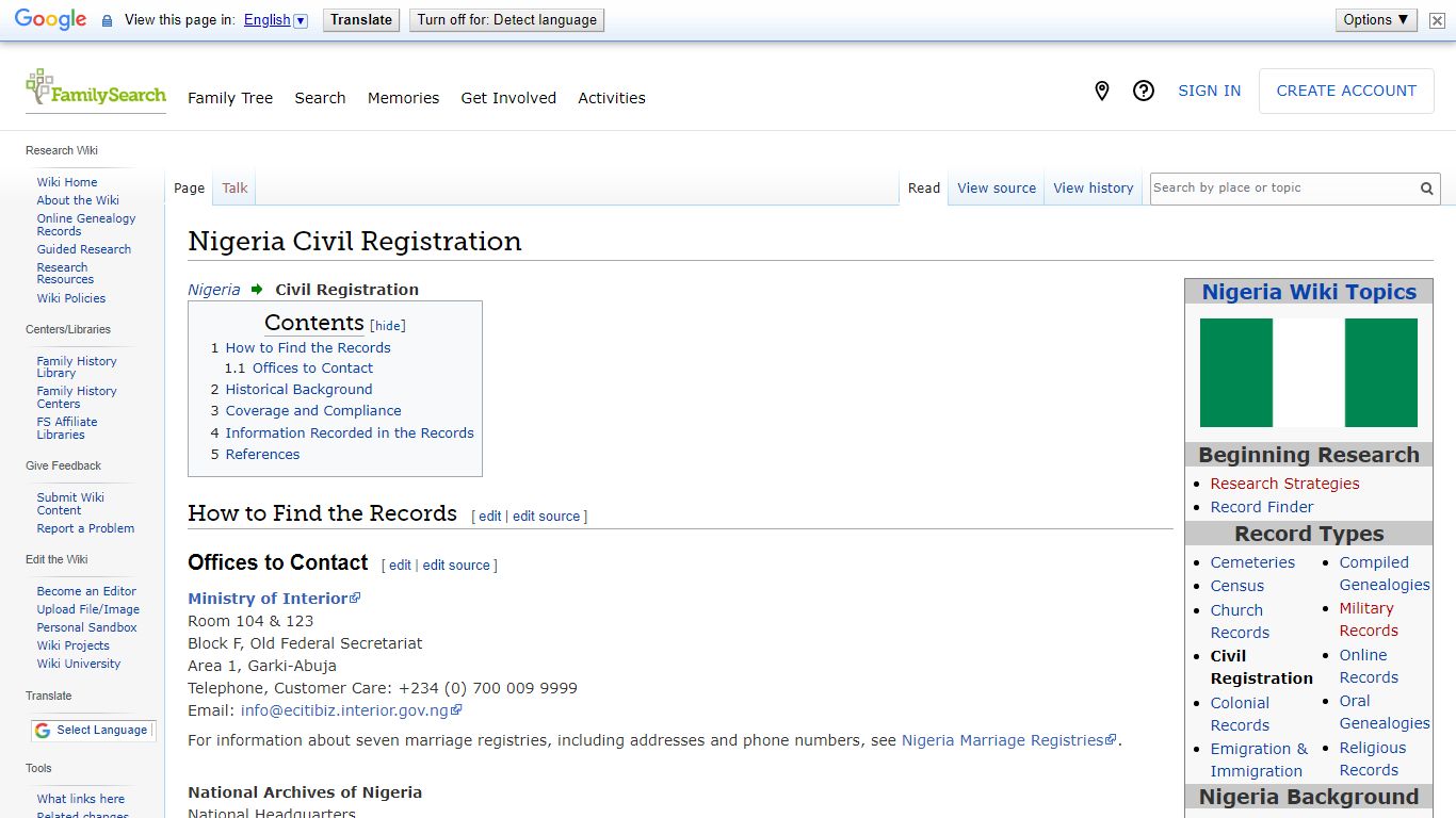 Nigeria Civil Registration • FamilySearch
